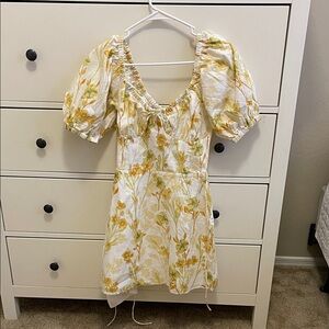 Sabo Skirt Yellow and White Floral Dress